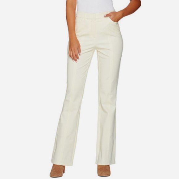NWT ISAAC MIZRAHI 24/7 STRETCH BOOT CUT PANTS 28W - Picture 1 of 10